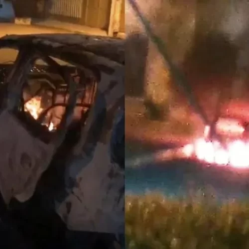 Carro do vice-prefeito de Valente sofre incêndio em frente da casa onde reside em Valilândia