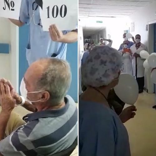 Idoso de 81 anos é o 100º paciente com covid-19 a ter alta no Hospital Português