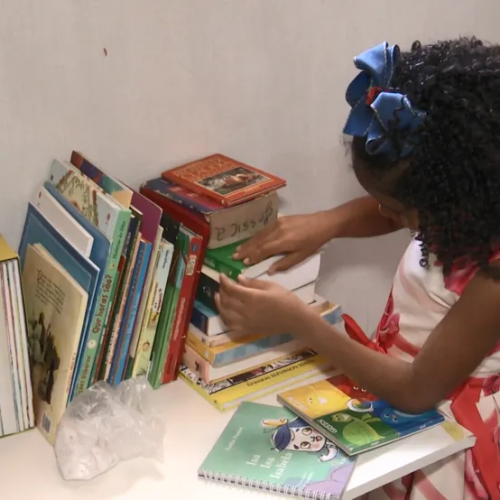 Biritinga: Menina que pediu biblioteca no aniversário teve desejo realizado